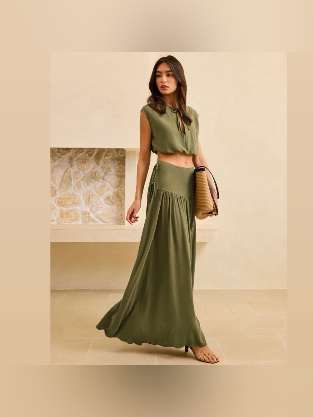 Commense Maxi Ruffled Skirt